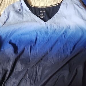 Koi Lite Ombre Womans Scrub Top 3x